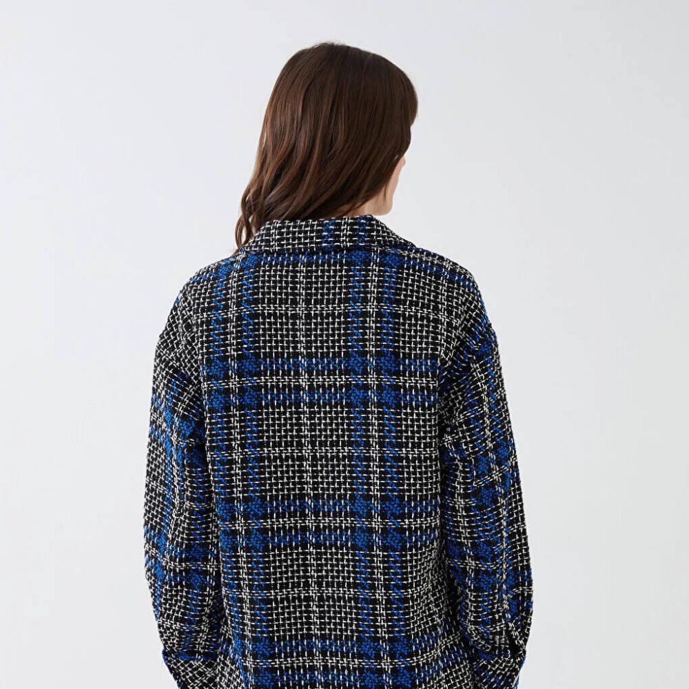 Modest Front Buttoned Plaid Long Sleeve - Image 4