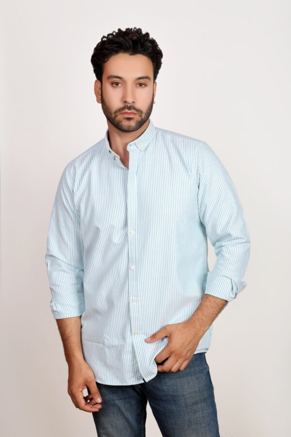 Stripes Basic Oxford Shirt - Image 5