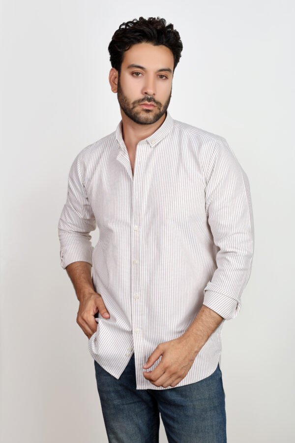 Stripes Basic Oxford Shirt - Image 9