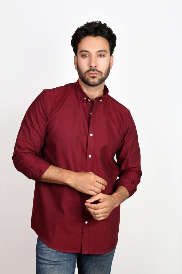 Solid Basic Oxford Shirt - Image 5