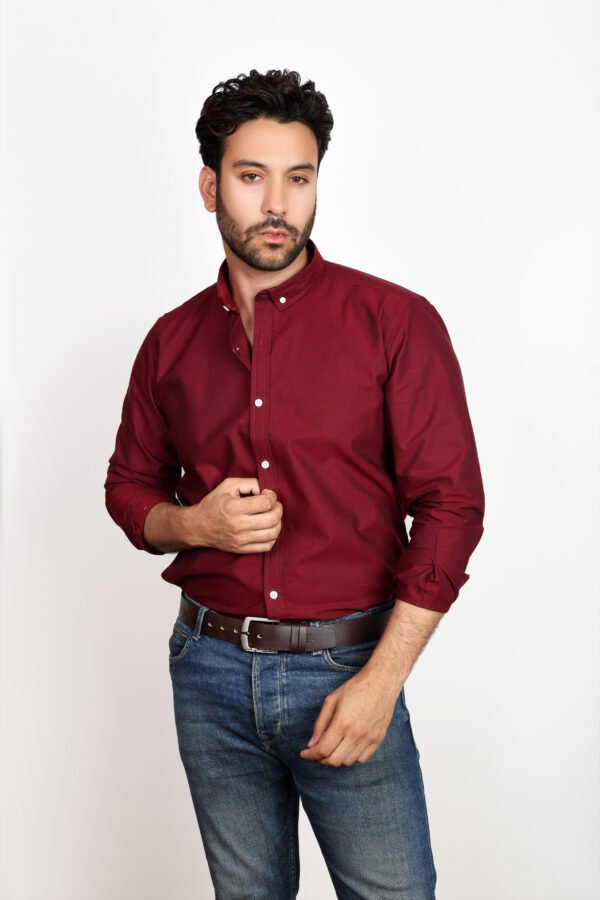 Solid Basic Oxford Shirt - Image 6