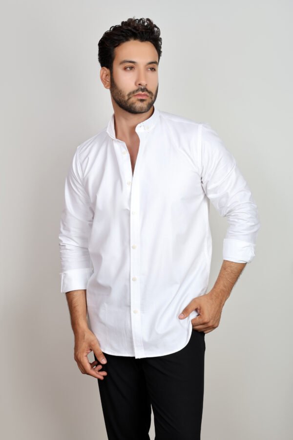 Solid Basic Oxford Shirt - Image 11