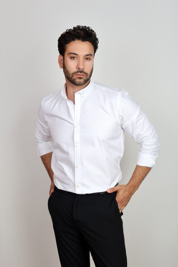 Solid Basic Oxford Shirt - Image 13
