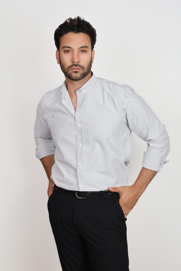 Stripes Basic Oxford Shirt - Image 14