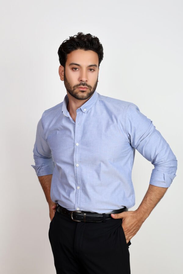 Solid Basic Oxford Shirt - Image 19