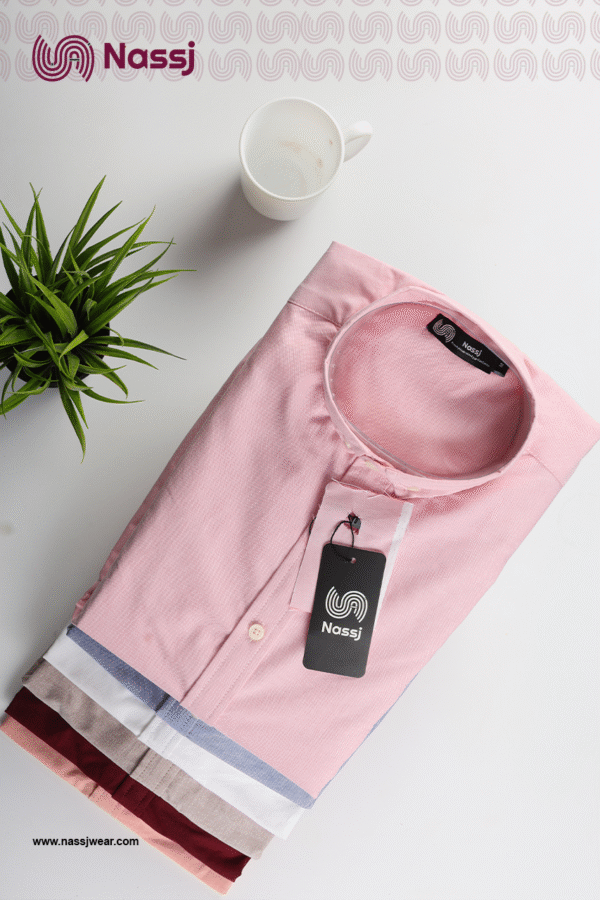 Solid Basic Oxford Shirt - Image 20